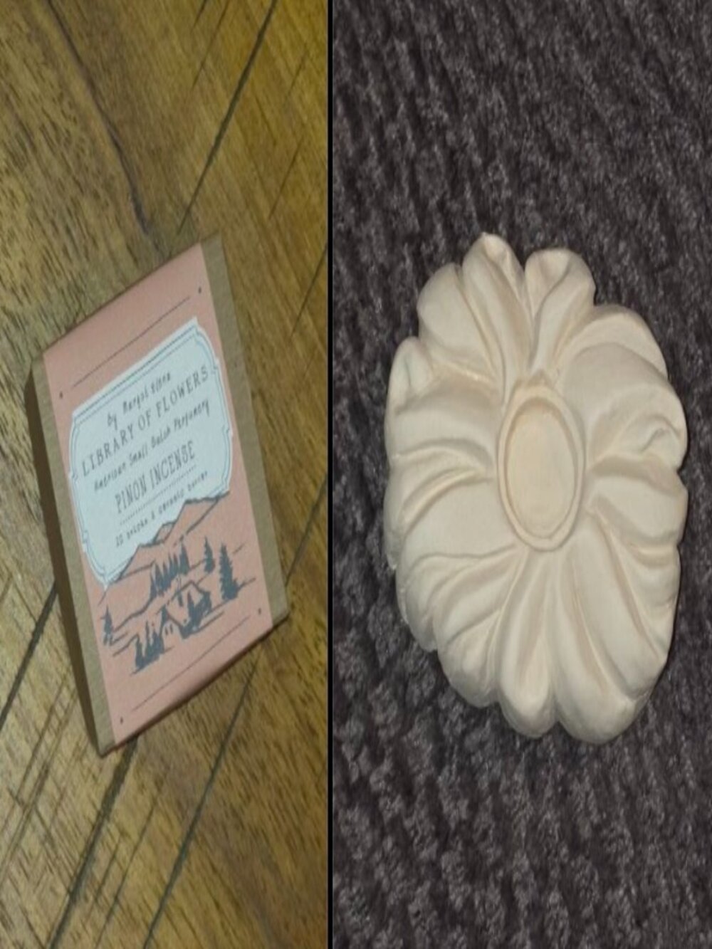 Ceramic Incense Holder Burner Brick Library of Flowers Margot Elena Pinon No 011